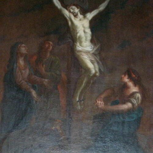 Jesus stirbt am Kreuz