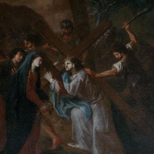 Jesus begegnet seiner Mutter