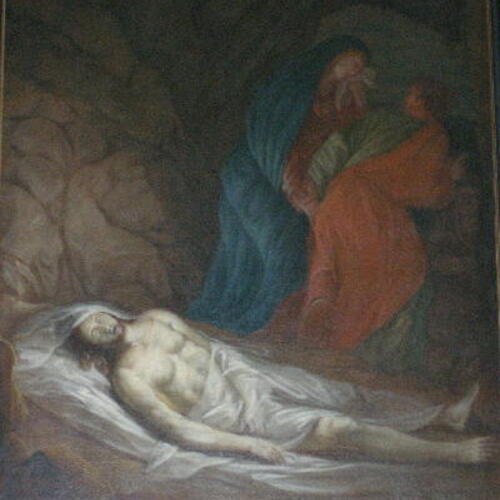 Jesus wird ins Grab gelegt