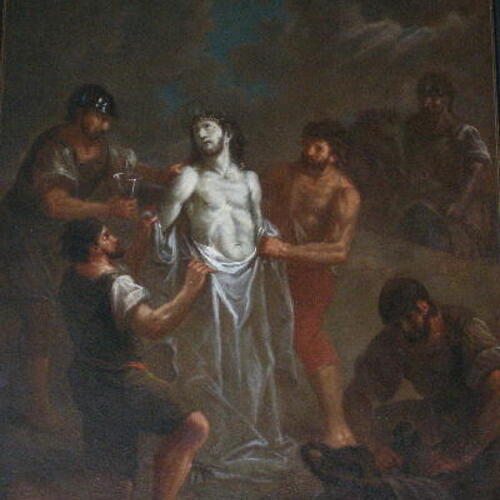 Jesus wird seiner Kleider beraubt